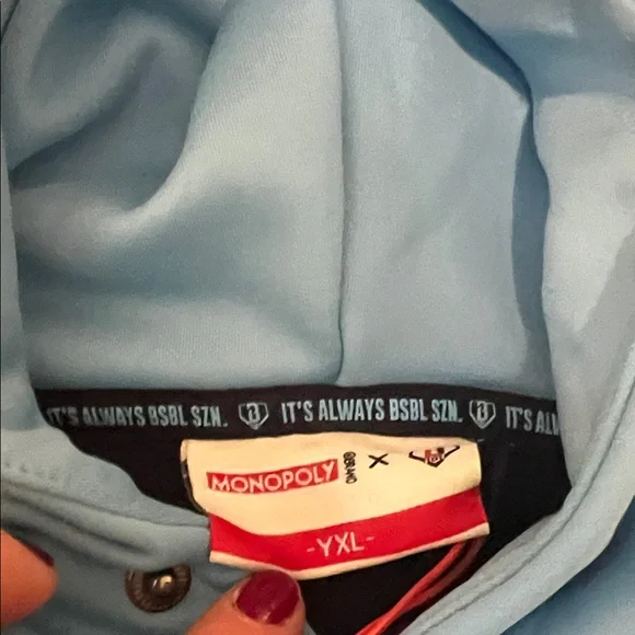 Baseball Lifestyle 101 x Monopoly, Boys XL Hoodie, Black with Blue accents, NWT - Picture 4 of 13